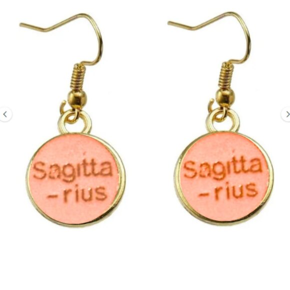 SAGITARIUS ZODIAC SIGN EARRINGS - POSTS OR DANGLES - - Picture 2 of 2